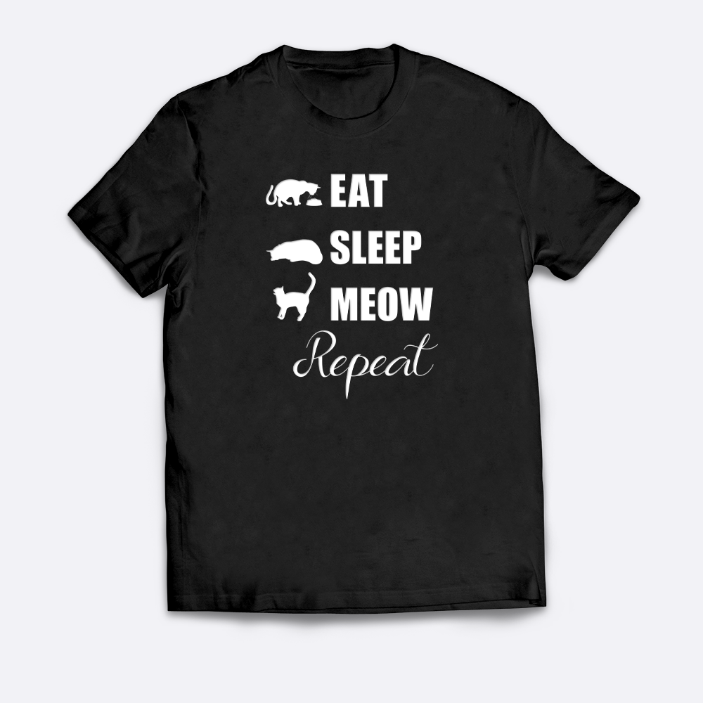 Eat Sleep Meow Repeat T-Shirt