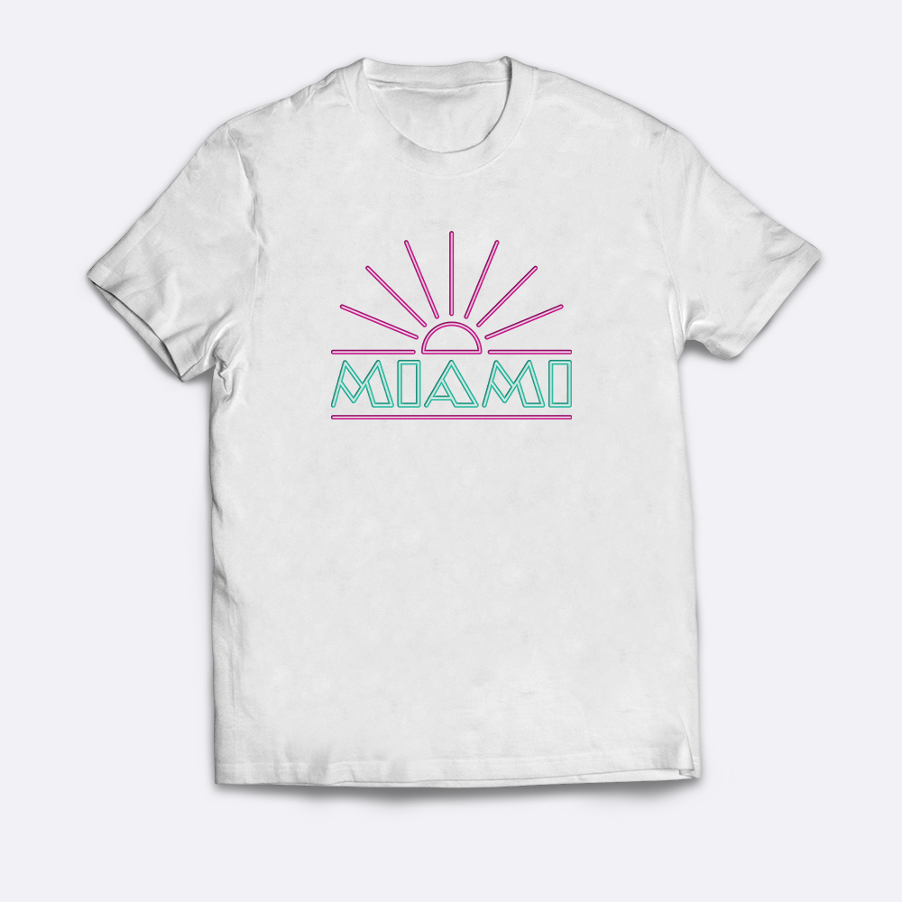 Neon Miami Sunrise T-Shirt